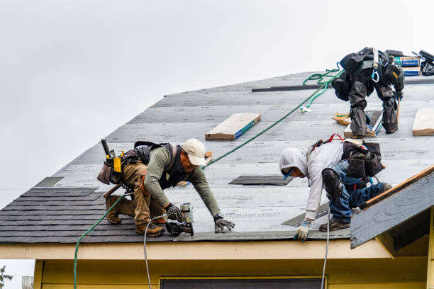 Professional Gutter Installation technician working in Unionville, NC